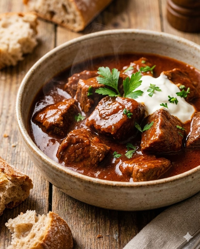 Saftiges Rindergulasch